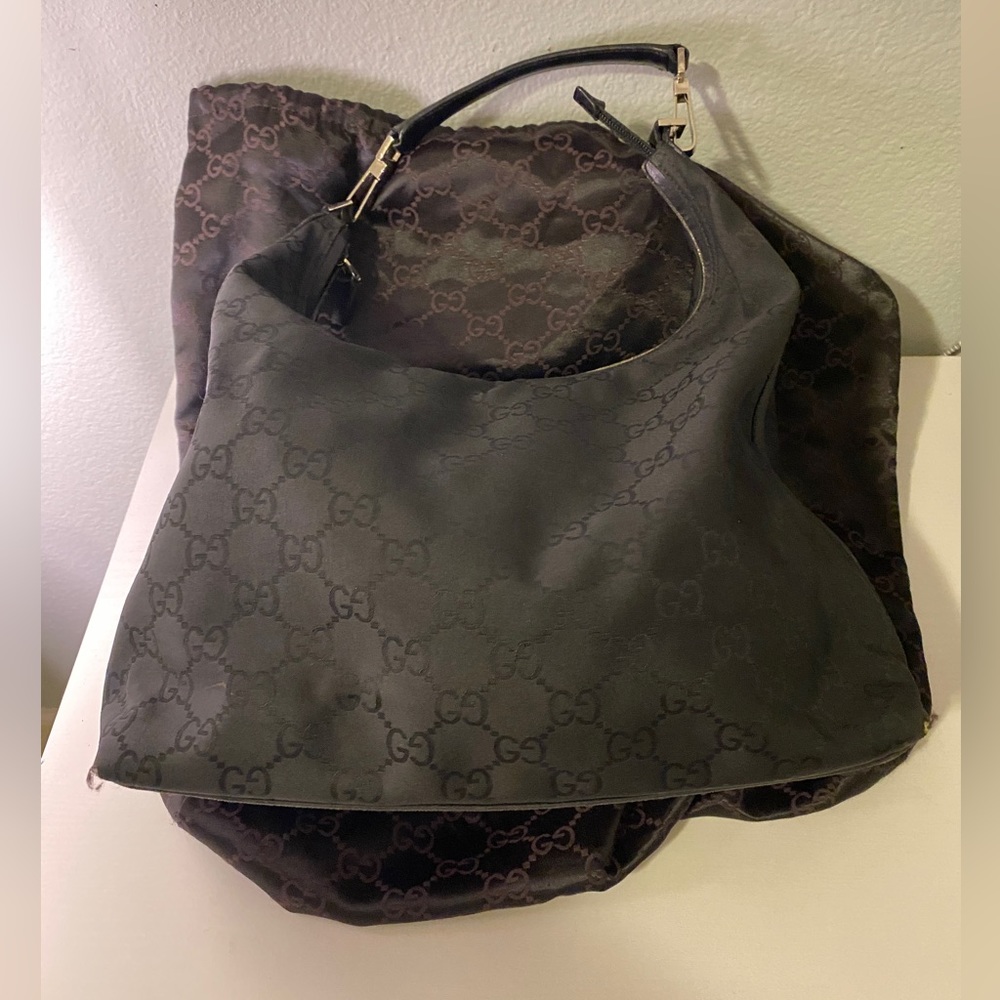 GG Nylon Extra-Large Travel Hobo Bag